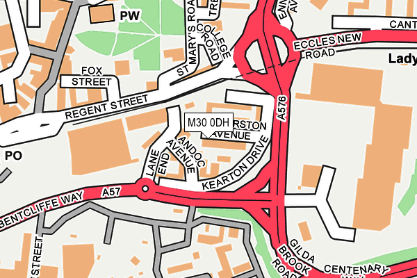 M30 0DH map - OS OpenMap – Local (Ordnance Survey)