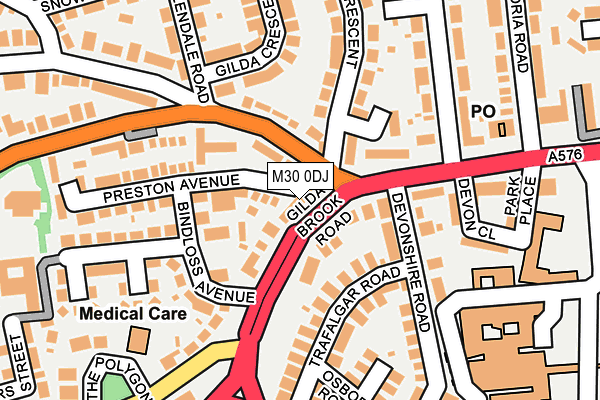 M30 0DJ map - OS OpenMap – Local (Ordnance Survey)