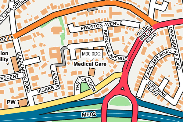 M30 0DQ map - OS OpenMap – Local (Ordnance Survey)