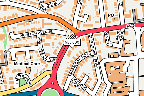 M30 0DX map - OS OpenMap – Local (Ordnance Survey)