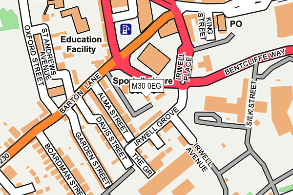 M30 0EG map - OS OpenMap – Local (Ordnance Survey)