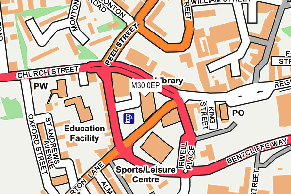 M30 0EP map - OS OpenMap – Local (Ordnance Survey)