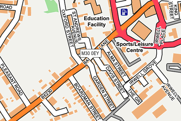 M30 0EY map - OS OpenMap – Local (Ordnance Survey)