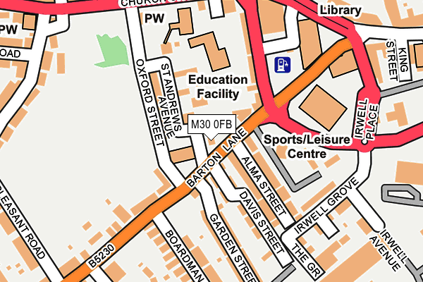 M30 0FB map - OS OpenMap – Local (Ordnance Survey)