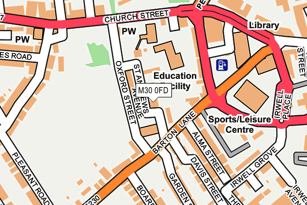 M30 0FD map - OS OpenMap – Local (Ordnance Survey)