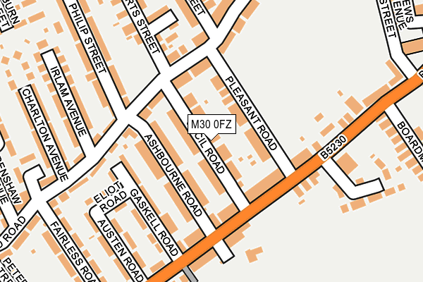 M30 0FZ map - OS OpenMap – Local (Ordnance Survey)