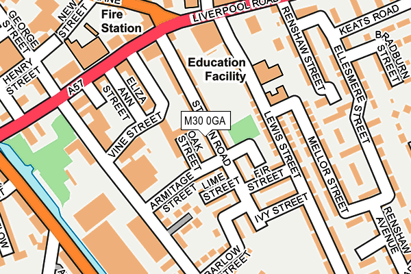 M30 0GA map - OS OpenMap – Local (Ordnance Survey)