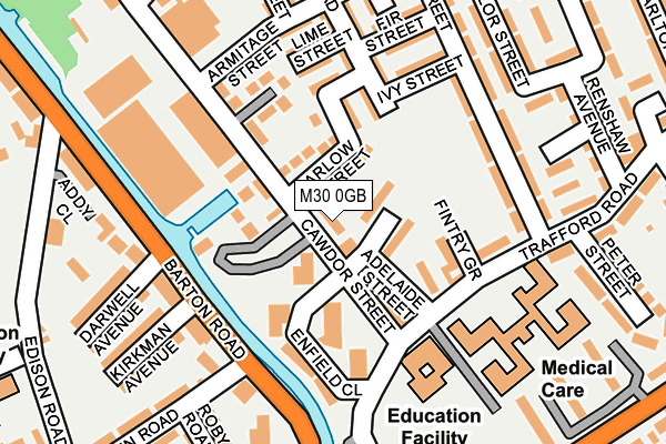 M30 0GB map - OS OpenMap – Local (Ordnance Survey)