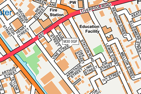 M30 0GF map - OS OpenMap – Local (Ordnance Survey)