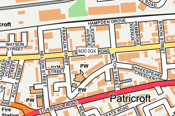 M30 0GX map - OS OpenMap – Local (Ordnance Survey)