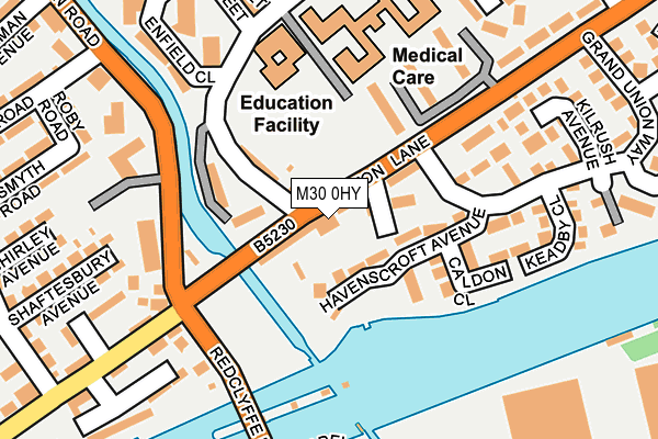 M30 0HY map - OS OpenMap – Local (Ordnance Survey)