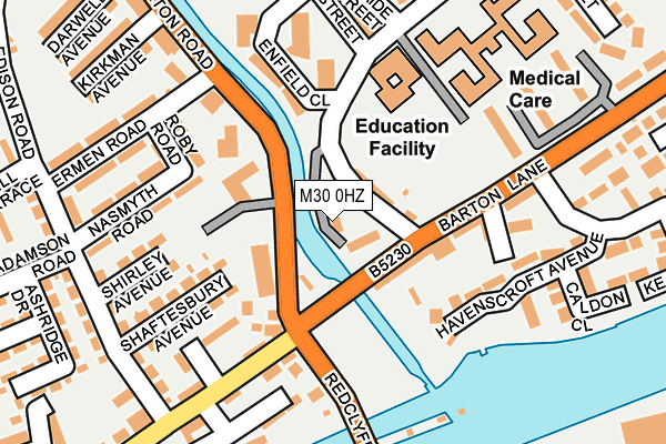 M30 0HZ map - OS OpenMap – Local (Ordnance Survey)