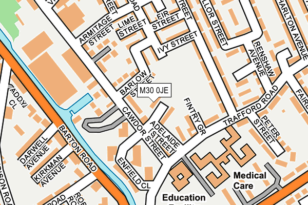 M30 0JE map - OS OpenMap – Local (Ordnance Survey)