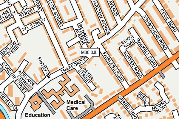 M30 0JL map - OS OpenMap – Local (Ordnance Survey)