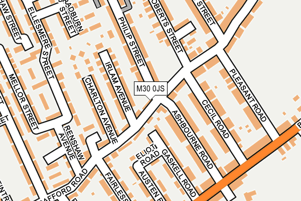 M30 0JS map - OS OpenMap – Local (Ordnance Survey)