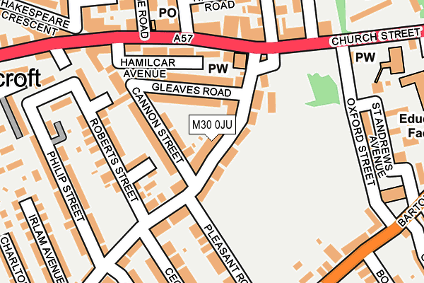 M30 0JU map - OS OpenMap – Local (Ordnance Survey)