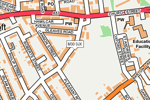 M30 0JX map - OS OpenMap – Local (Ordnance Survey)