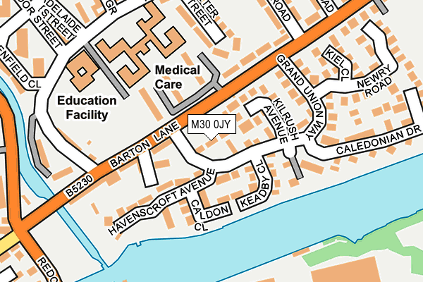 M30 0JY map - OS OpenMap – Local (Ordnance Survey)