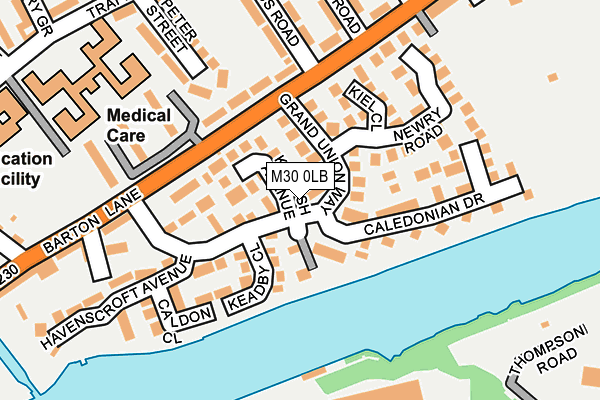 M30 0LB map - OS OpenMap – Local (Ordnance Survey)