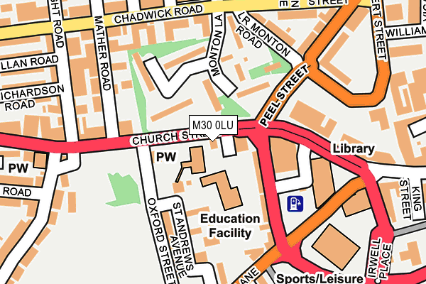 M30 0LU map - OS OpenMap – Local (Ordnance Survey)