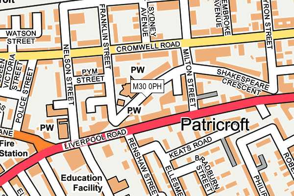 M30 0PH map - OS OpenMap – Local (Ordnance Survey)