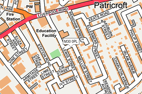 M30 0PL map - OS OpenMap – Local (Ordnance Survey)