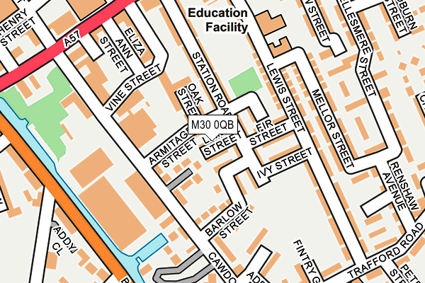 M30 0QB map - OS OpenMap – Local (Ordnance Survey)