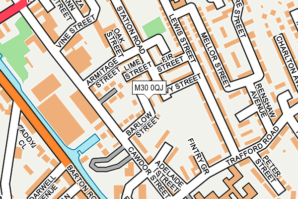 M30 0QJ map - OS OpenMap – Local (Ordnance Survey)