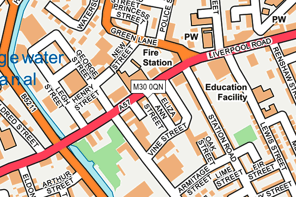 M30 0QN map - OS OpenMap – Local (Ordnance Survey)