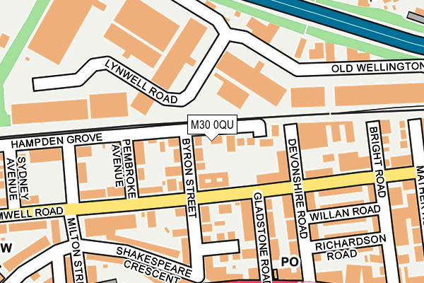 M30 0QU map - OS OpenMap – Local (Ordnance Survey)