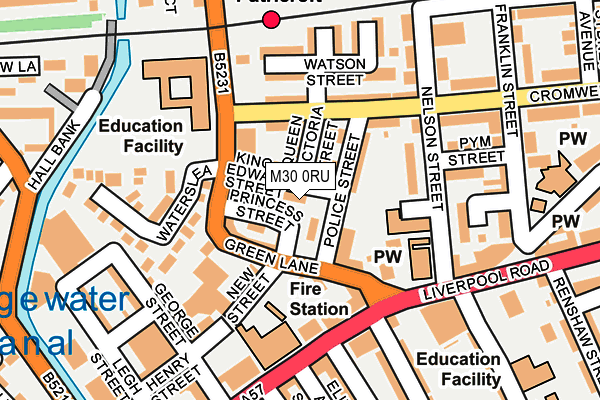 M30 0RU map - OS OpenMap – Local (Ordnance Survey)