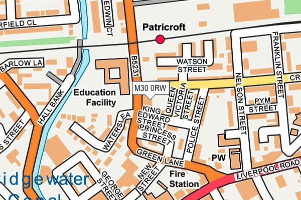 M30 0RW map - OS OpenMap – Local (Ordnance Survey)