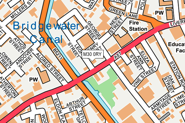 M30 0RY map - OS OpenMap – Local (Ordnance Survey)