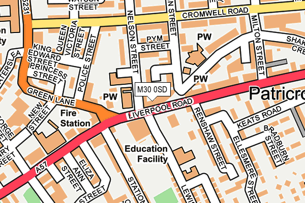 M30 0SD map - OS OpenMap – Local (Ordnance Survey)