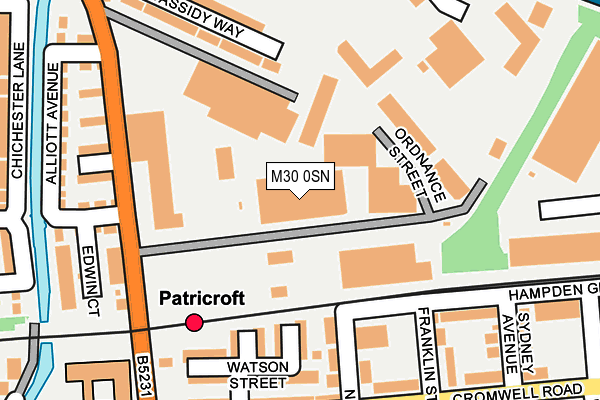 M30 0SN map - OS OpenMap – Local (Ordnance Survey)