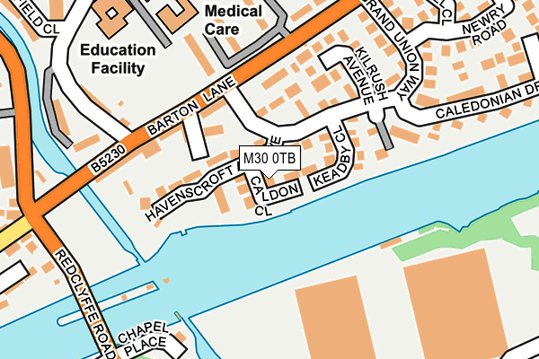 M30 0TB map - OS OpenMap – Local (Ordnance Survey)