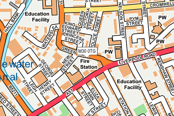 M30 0TG map - OS OpenMap – Local (Ordnance Survey)