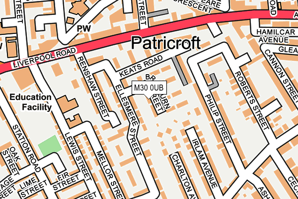 M30 0UB map - OS OpenMap – Local (Ordnance Survey)