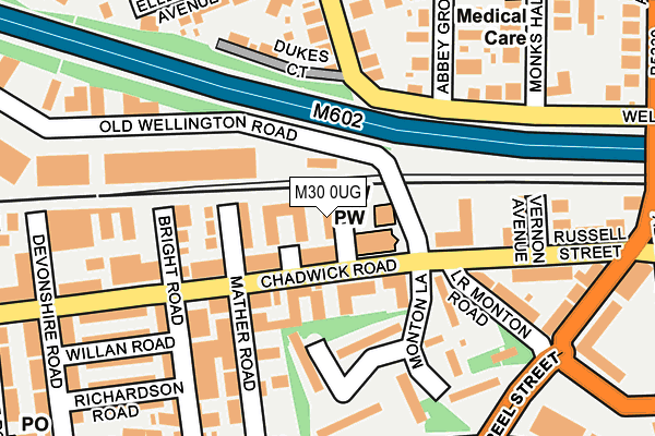 M30 0UG map - OS OpenMap – Local (Ordnance Survey)