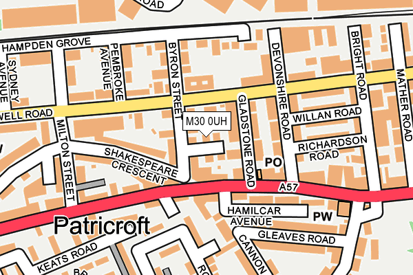 M30 0UH map - OS OpenMap – Local (Ordnance Survey)