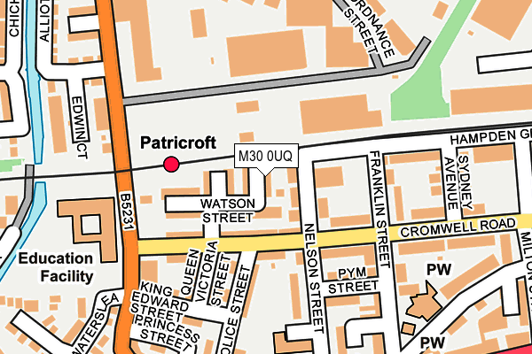 M30 0UQ map - OS OpenMap – Local (Ordnance Survey)