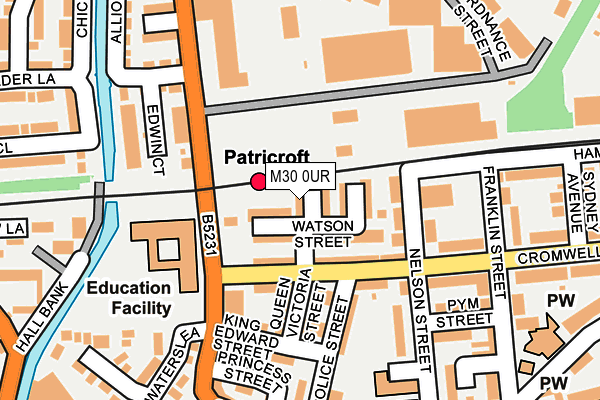 M30 0UR map - OS OpenMap – Local (Ordnance Survey)