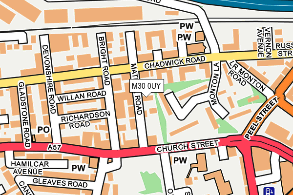 M30 0UY map - OS OpenMap – Local (Ordnance Survey)