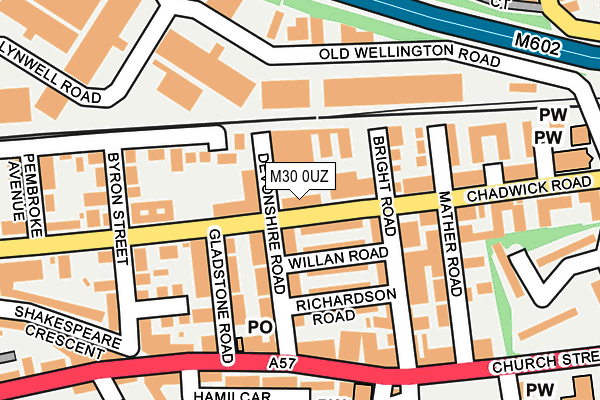 M30 0UZ map - OS OpenMap – Local (Ordnance Survey)