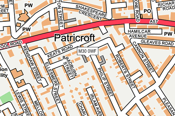 M30 0WF map - OS OpenMap – Local (Ordnance Survey)