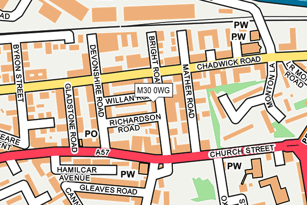 M30 0WG map - OS OpenMap – Local (Ordnance Survey)