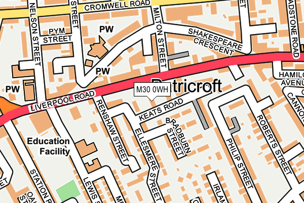 M30 0WH map - OS OpenMap – Local (Ordnance Survey)