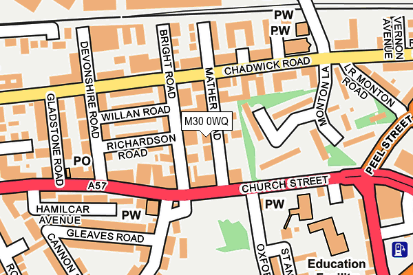 M30 0WQ map - OS OpenMap – Local (Ordnance Survey)