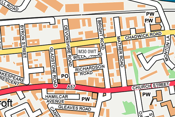 M30 0WT map - OS OpenMap – Local (Ordnance Survey)