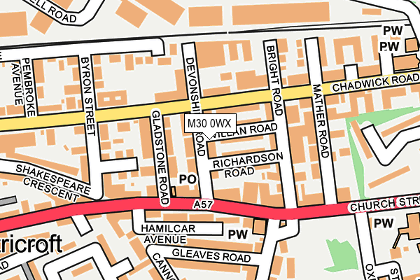 M30 0WX map - OS OpenMap – Local (Ordnance Survey)